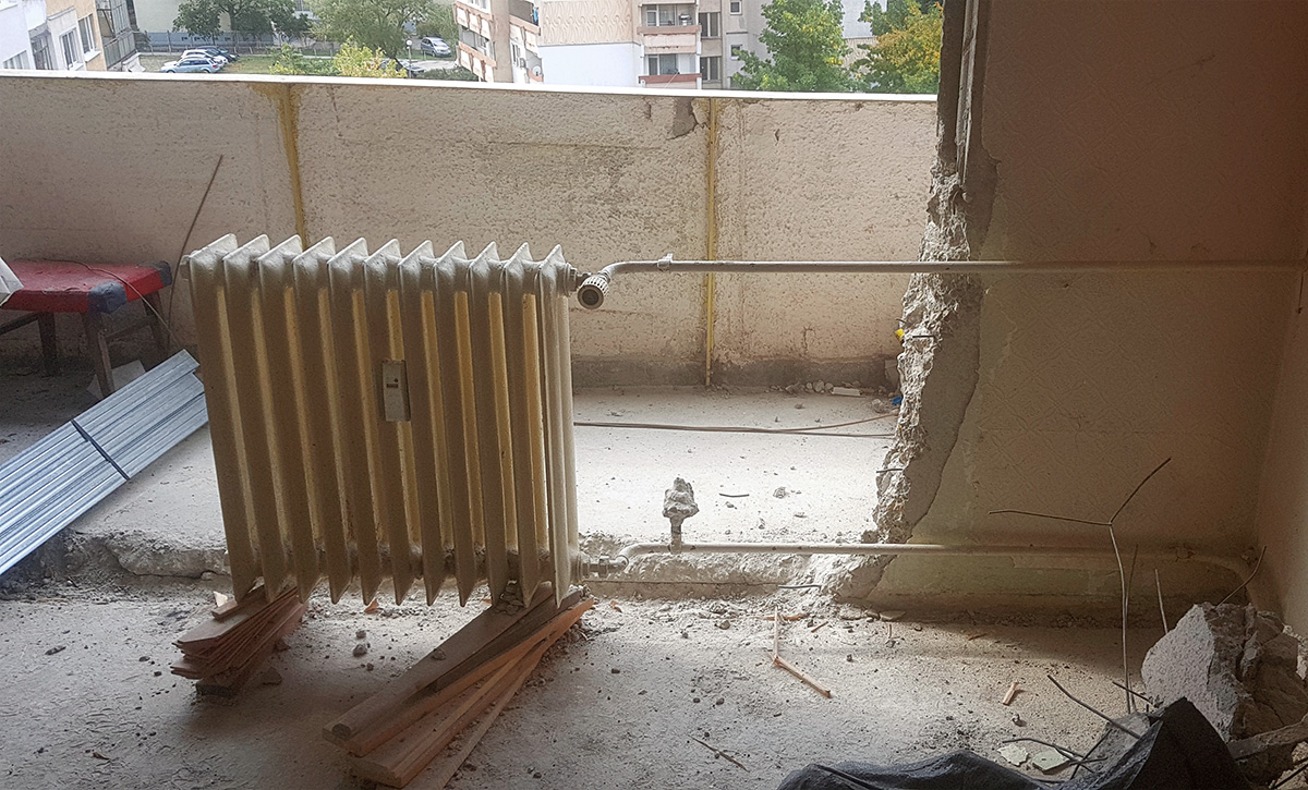 Bedroom renovation Sofia - wall demolition