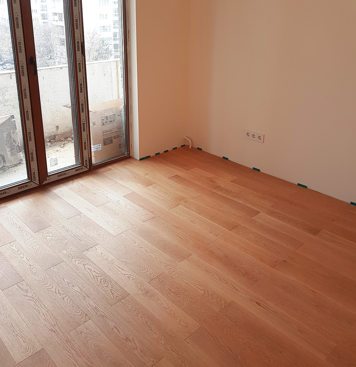 Bedroom renovation Sofia - three-layer parquet flooring