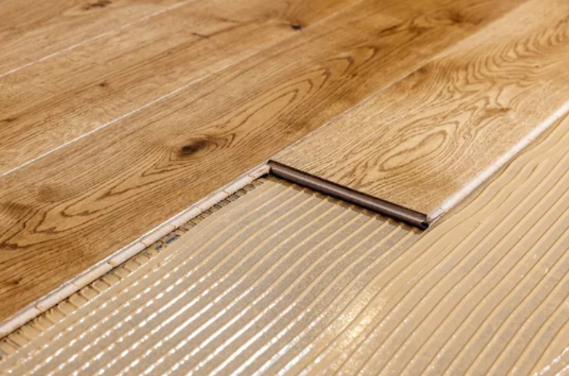Three-layer parquet installation